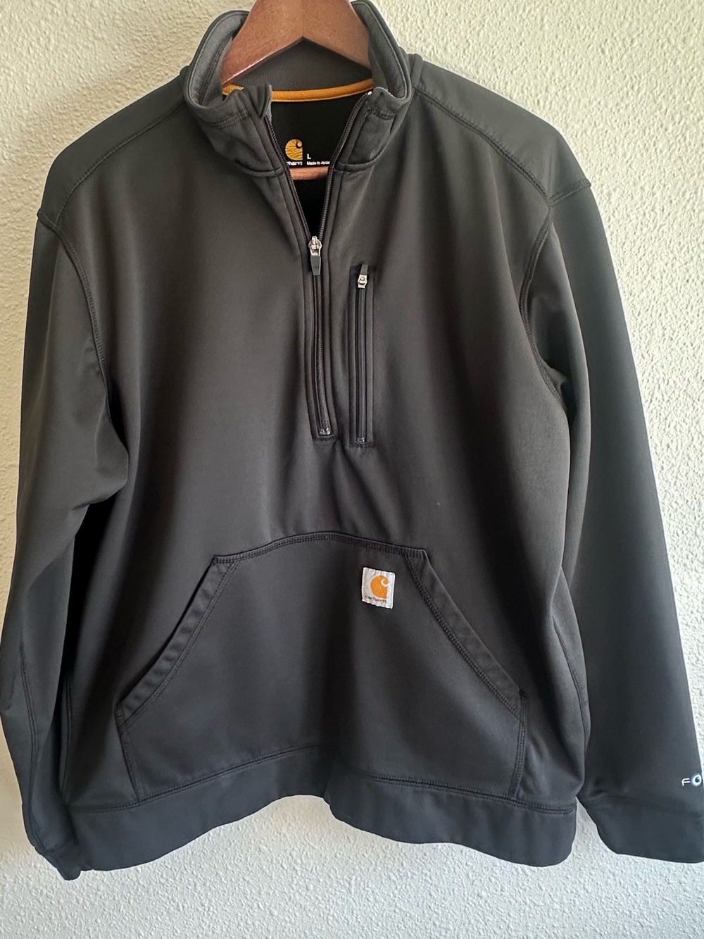 Carhartt men’s quarter zip pullover grey large